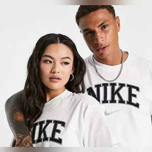 Nike Dri-Fit Logo spellout casual T-shirt Unisex M Athleisure Yoga Casual Gym